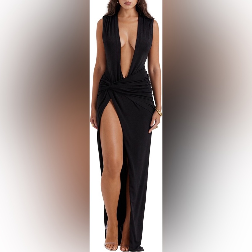 HOUSE OF CB Larelle Plunge Neck Gown
